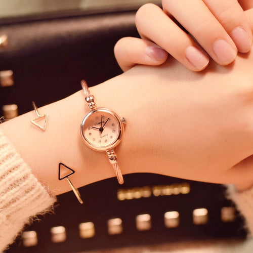 Rose Gold Watch With Bracelet